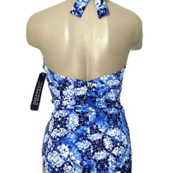 Plus Size! Tummy Rouching Slimming Keyhole one piece by mirac - Picture 4 of 7